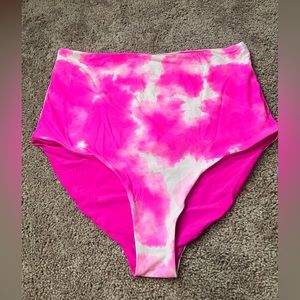 Coral Reef Swim Bali reversible swim bottoms pink/tie dye
